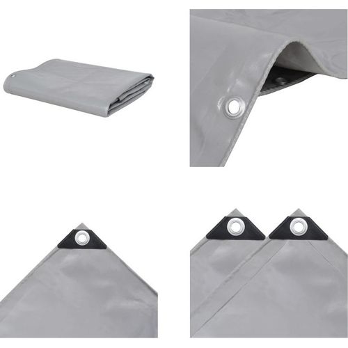 vidaXL Abdeckplane 650 g/m² 4x6 m Grau - Plane - Planen - Abdeckplane - Abdeckplanen