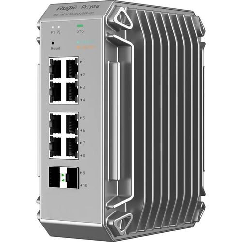 Reyee echter Industrie-Switch 8x Gbit 2x SFP bis 80°C - Switch - - 1 - Switch - 1 Gbps