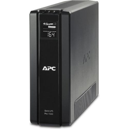 APC Back UPS PRO USV 1500VA Leistung - BR1500G-GR - inkl. 150.000 Euro Geräteschutzversicherung (6-Schuko Ausgänge, Stromsparfunktion, Multifunktionsdisplay)