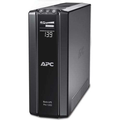 APC Back UPS PRO USV 1500VA Leistung - BR1500G-FR - inkl. 150.000 Euro Geräteschutzversicherung (6 Ausgänge Frankreich, Stromsparfunktion, Multifunktionsdisplay)