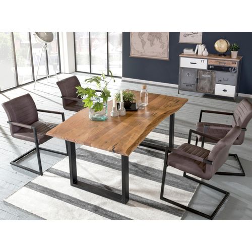Esstisch Bullwer mit 4 Stühlen Picton braun