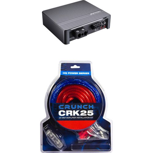 Endstufe Eton MA 2 inkl. Crunch Kabelpaket CRK25 - 2-Kanal Verstärker