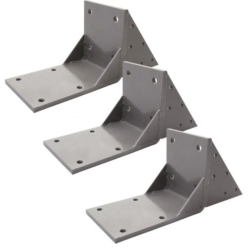 3er-Set Dachsparrenadapter für Kassetten-Markise T124, Dachsparren Halterung Adapter grau