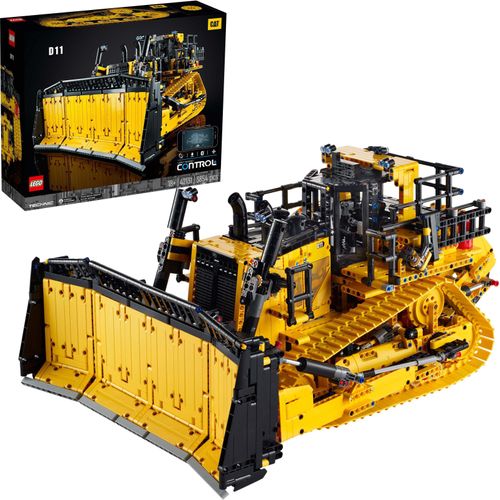 LEGO 42131 Technic Appgesteuerter Cat D11 Bulldozer, großes Set, Modellbausatz für Erwachsene, ferngesteuerte Autos, Geschenkidee für Männer, Frauen und Fans von Baufahrzeugen