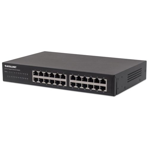 Intellinet 24-Port Gigabit Ethernet Switch, 24 x 10/100/1000 Mbit/s RJ45-Ports, IEEE 802.3az (Energy Efficient Ethernet)