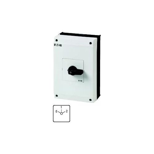 Eaton Umschalter, T5B, 63 A, Aufbau, 3 Baueinheit(en), Kontakte: 6, 60 °, rastend, mit 0-Stellung, 0-1-2, Abwicklungs Nr. 8451 207228