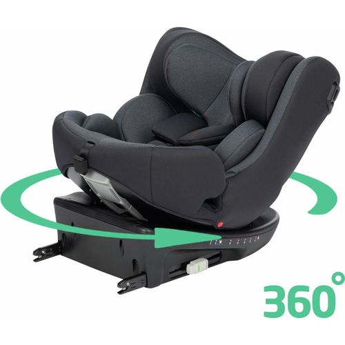 Bebeconfort EvolveFix i-Size, Autositz 360 Drehbar, 0–12 Jahre, 40–150 cm, Drehbar, 9 Kopfstützenpositionen, 5 Liegepositionen, Tinted Black