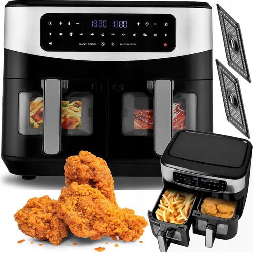 Fettfreie Friteuse Xxl Aft 3008 9L 2600W 2 Körbe Touch Panel