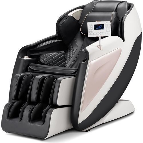 VEVOR Massagesessel Ganzkörpermassagesessel Zero Gravity mit SL-Schiene & 18 Auto-Modi, Relaxsessel mit Heizung & einziehbarem Pedal