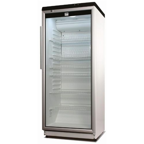 Beko Glaskühlschrank 320L verschliessbar Automatische Abtauung Weiß ADN 203/2 BP