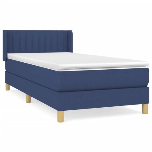 SYFAX™ Boxspringbett mit Matratze Blau 90x200 cm Stoff Image