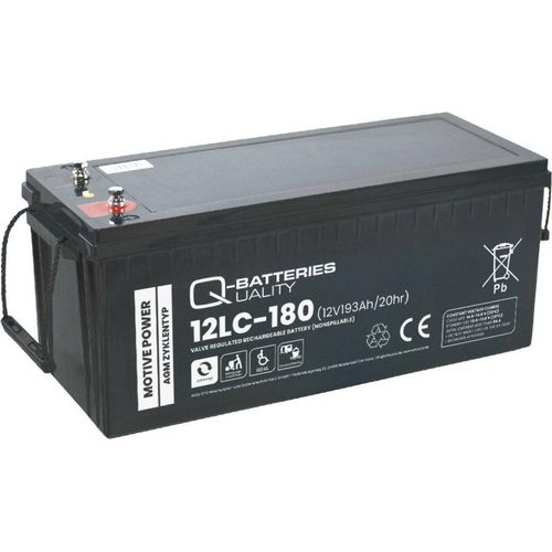 Q-Batteries 12LC-180 / 12V - 193Ah Blei Akku Zyklentyp AGM - Deep Cycle VRLA