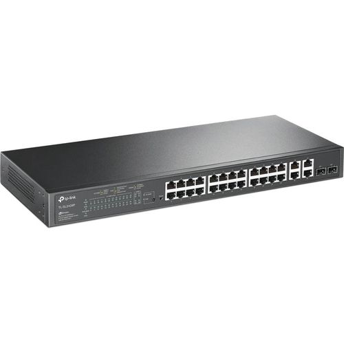 TP-LINK Smart PoE Switch T1500-28PCT - Switch - 24 x 10/100 (PoE) + 2 x SFP + 4 x 10/100/1000