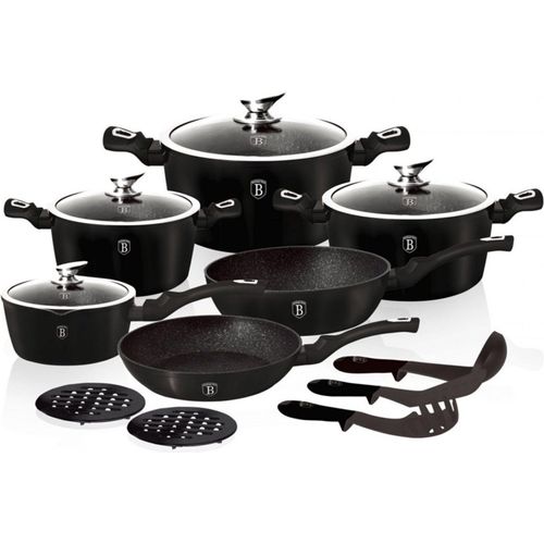 Berlinger Haus Garnki Metallic Line Thermoguard 15 Elementów BH1474N