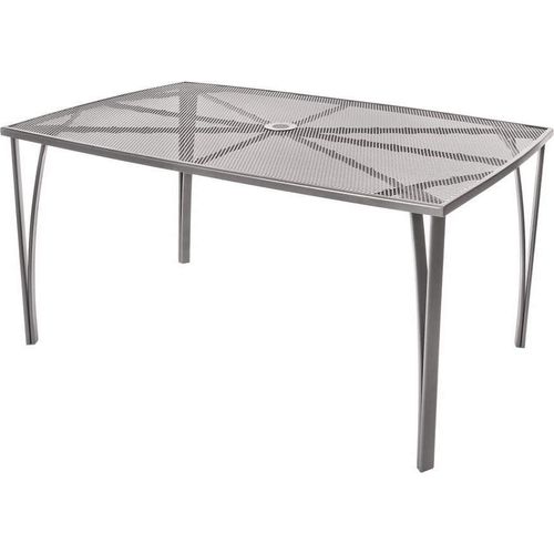 GLÜCKLICHES GRÜN Tisch Garten Stahl 150 x 90 cm