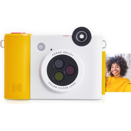 Kodak Smile+ 5MP Schnappschusskamera in Weiß und Gelb mit Bluetooth und automatischem Blitz