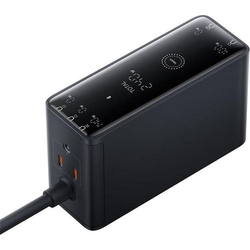 Baseus GaN 240W 3 Port USB-C Digital Ladegert Schwarz fr mehrere Gerte