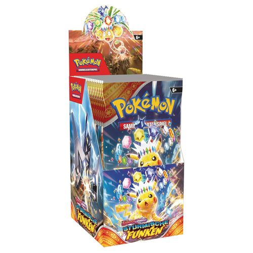 Pokémon Sammelkarten Stürmische Funken Boosterpack-Display - 18 Boosterpacks