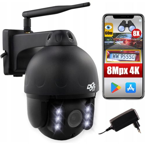 Schwarze Ip Wifi Ptz Kamera 4K 8Mpx Sony, 8X Zoom, Autotracking, Ip66