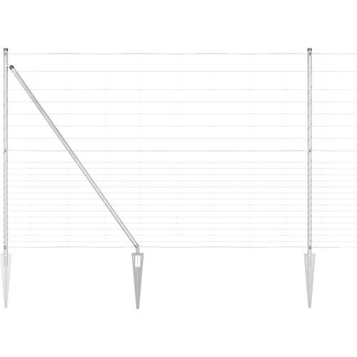 vidaXL Zaunpfosten Galvanisiert 25 x 1,6 m Stahl