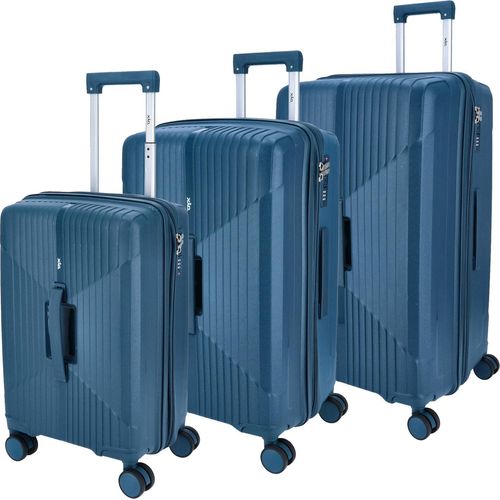 DYX 4 Rollen Trolley 3er Set S/M/L New York petrol : petrol Farbe vom Hersteller: petrol
