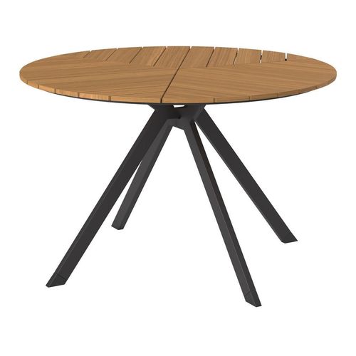 Ambia Garden Gartentisch , Teakfarben , Metall, Kunststoff , rund , eckig , 120x74x120 cm , Gartenmöbel, Gartentische, Gartentische