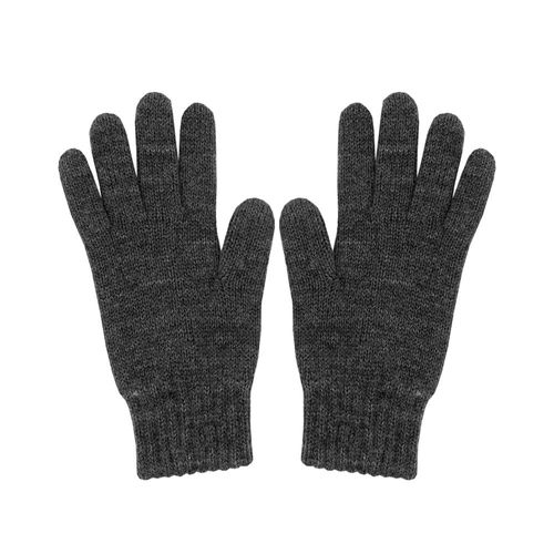 Strickhandschuhe MAXIMO, Mädchen, Gr. 8, carbon, meliert, Strick, Wolle, meliert, unifarben, Handschuhe, Fingerhandschuhe, Wolle, wärmend, atmungsaktiv, basic, bequem