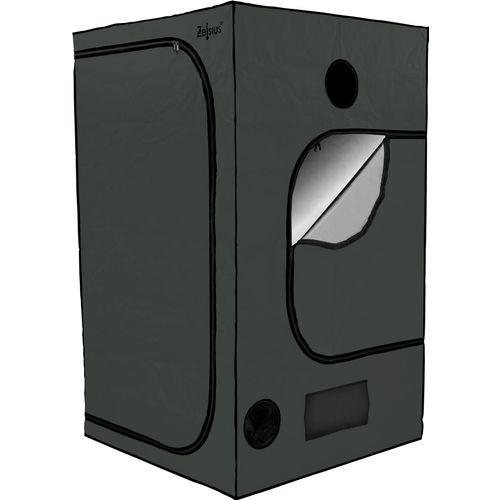 ZELSIUS Grow Tent 140 x 140 x 200 cm grau/schwarz Pflanzenzucht Indoor