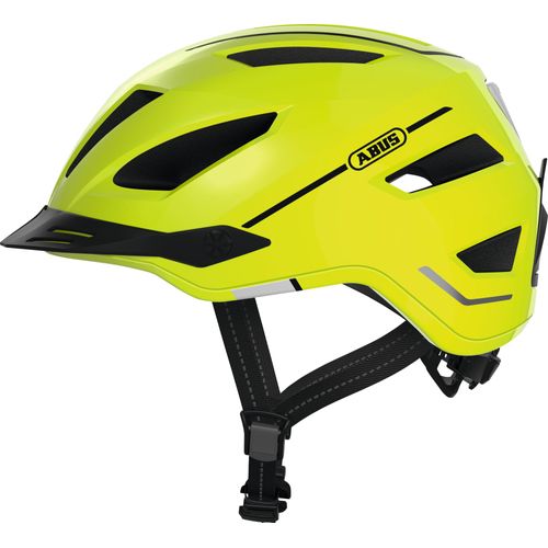 ABUS Stadthelm Pedelec 2.0 - Fahrradhelm mit Rücklicht und Regenhaube - für den Stadtverkehr - für Damen und Herren - Gelb, Größe S (51-55 cm)