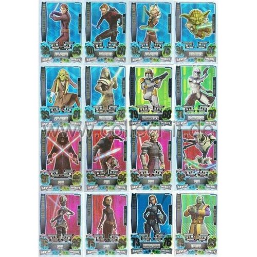 FA4 - Spar 1B - ALLE 16 Force Meister - Star Wars Force Attax - SERIE 4