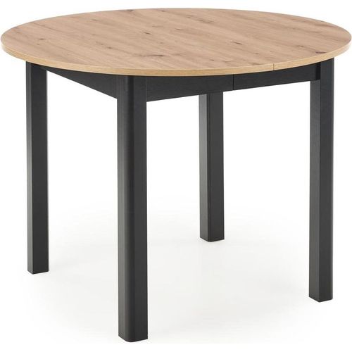 Halmar Runde Faltung Esstisch Ringo - Handwerker / Schwarz