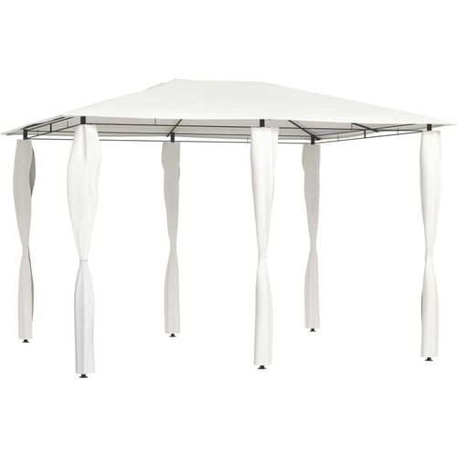 Pavillon mit Pfostenabdeckungen 3x4x2,6 m Creme 160 g/m²