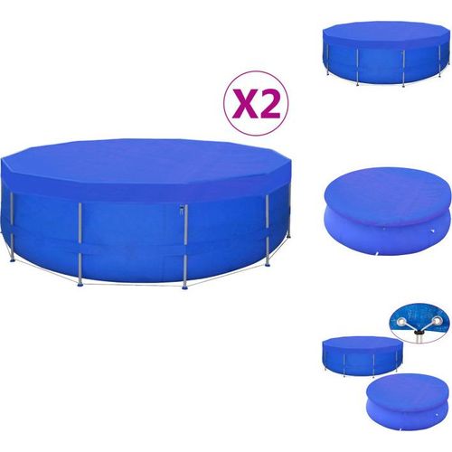 vidaXL Poolabdeckungen 2 Stk. PE Rund 540 cm 90 g/m² - Poolabdeckungen & -unterlagen
