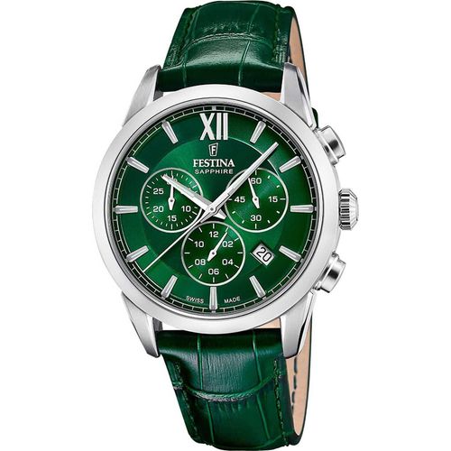 Festina Chronographen Chrono Swiss Made Green