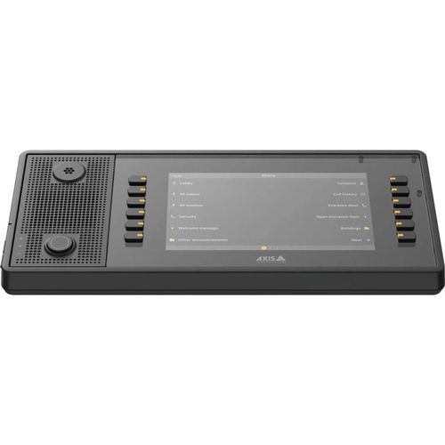 Axis C6110, 17,8 cm (7"), 1024 x 600 Pixel, AAC, G.722, G.726-32, MP3, OPUS, PCM, PCMA, Schwarz, Vereinfachtes Chinesisch, Traditionelles Chinesisch, Deutsch, Englisch, Spanisch, Französisch,..., Aluminium, Kunststoff