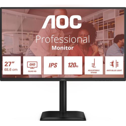 AOC Q27E4U, LED-Monitor, (QHD, IPS, Adaptive-Sync, USB-Hub)