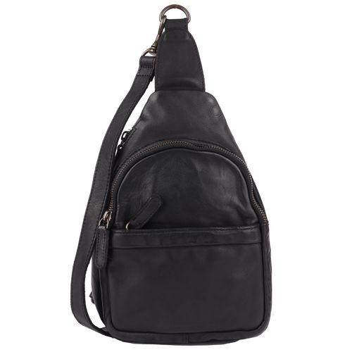 Handtasche HARBOUR 2ND "Solomon", Damen, Gr. B/H/T: 18cm x 26cm x 8cm, grau (ash), Rindsleder, Taschen Handtasche