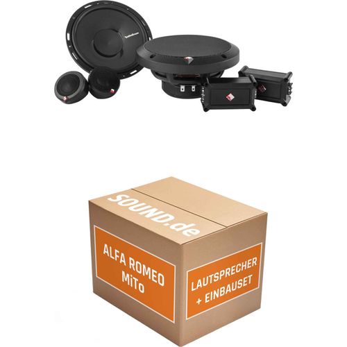 Lautsprecher Boxen Einbaupaket vorne Rockford Fosgate Power P165-SE passend für Alfa Romeo MiTo | 2x Tief-Mitteltöner 2x Hochtöner Image