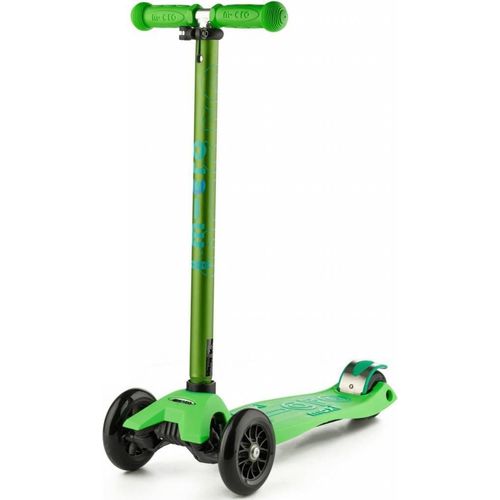 Micro Maxi Deluxe Tretroller grün, Lenkung durch Gewichtsverlagerung, für Kinder ab 5 Jahren, bis 70 kg