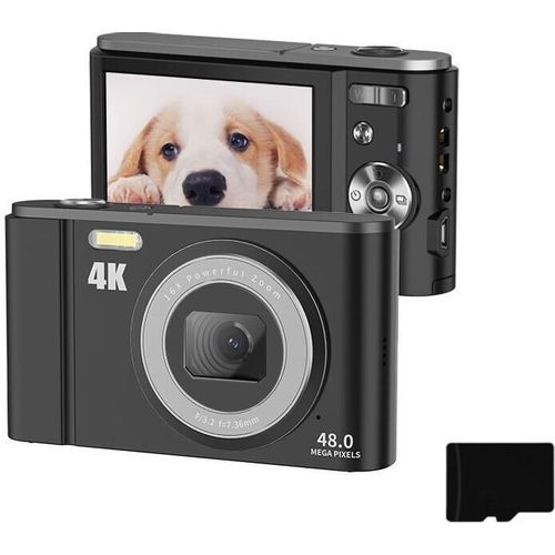 INF Digitalkamera 4K 48MP, 16-facher Zoom, 2.8 Zoll-Display, 32 GB Speicherkarte