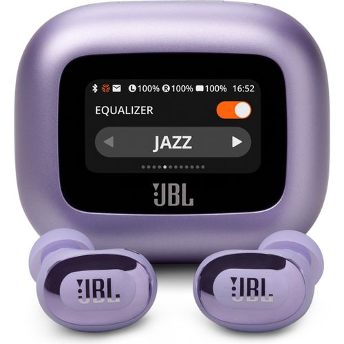JBL Live Buds 3, Wireless Earbud-Kopfhrer mit Bluetooth, 40 Stunden Akkulaufzeit, True Adaptive Noise Cancelling und hochauflsendem JBL Signature Sound, IP55 wasserfest, Lila