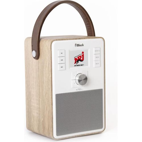Block eMotion walnuss tragbares Radio mit DAB+, Bluetooth & Spotify-Connect