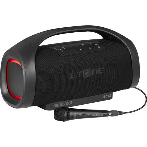 ECG B.TONE 7100 Bigfoot | Kabelloser Lautsprecher | Wasserbeständigkeit (IPX6) | Mikrofon für Karaoke oder Moderation | 60 W |