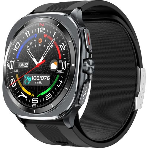 INF Gesundheits Smartwatch mit EKG und Blutdruckmessung für Alltag Schwarz