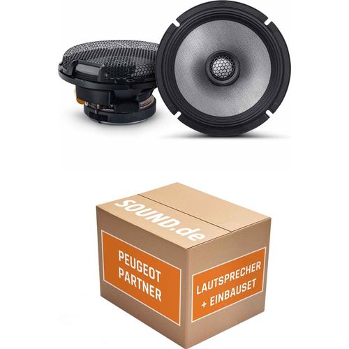 Lautsprecher Boxen Einbaupaket vorne Alpine R2-S65 passend für Peugeot Partner | Set für zwei Türen 100W MAX