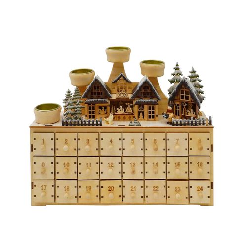 HTI-Living Adventsleuchter mit Adventskalender zum Befüllen