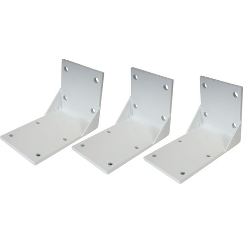 3er-Set Deckenadapter für Kassetten-Markise H124, Deckenmontage Halterung Adapter weiß