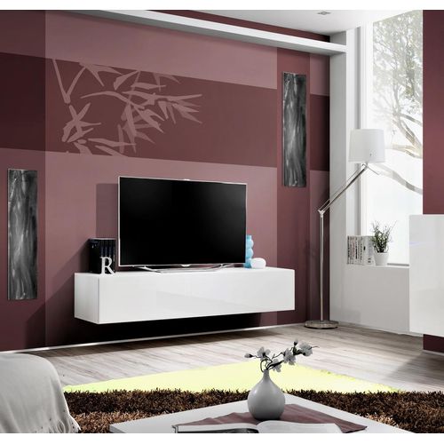 TV-Bank FREYA in Weiß, Medienmöbel 160 cm breit, 30 cm hoch, 40 cm tief