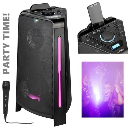 Reflexion PS100BT BT Disco Lautsprecher sw UKW Karaoke 800W Musik AUX USB 1