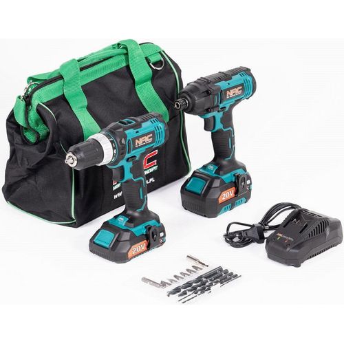 NAC-Set AKU-Schraubendreher AKU-Schlagschrauber CDB-ID-20V (2 × 2 Ah)